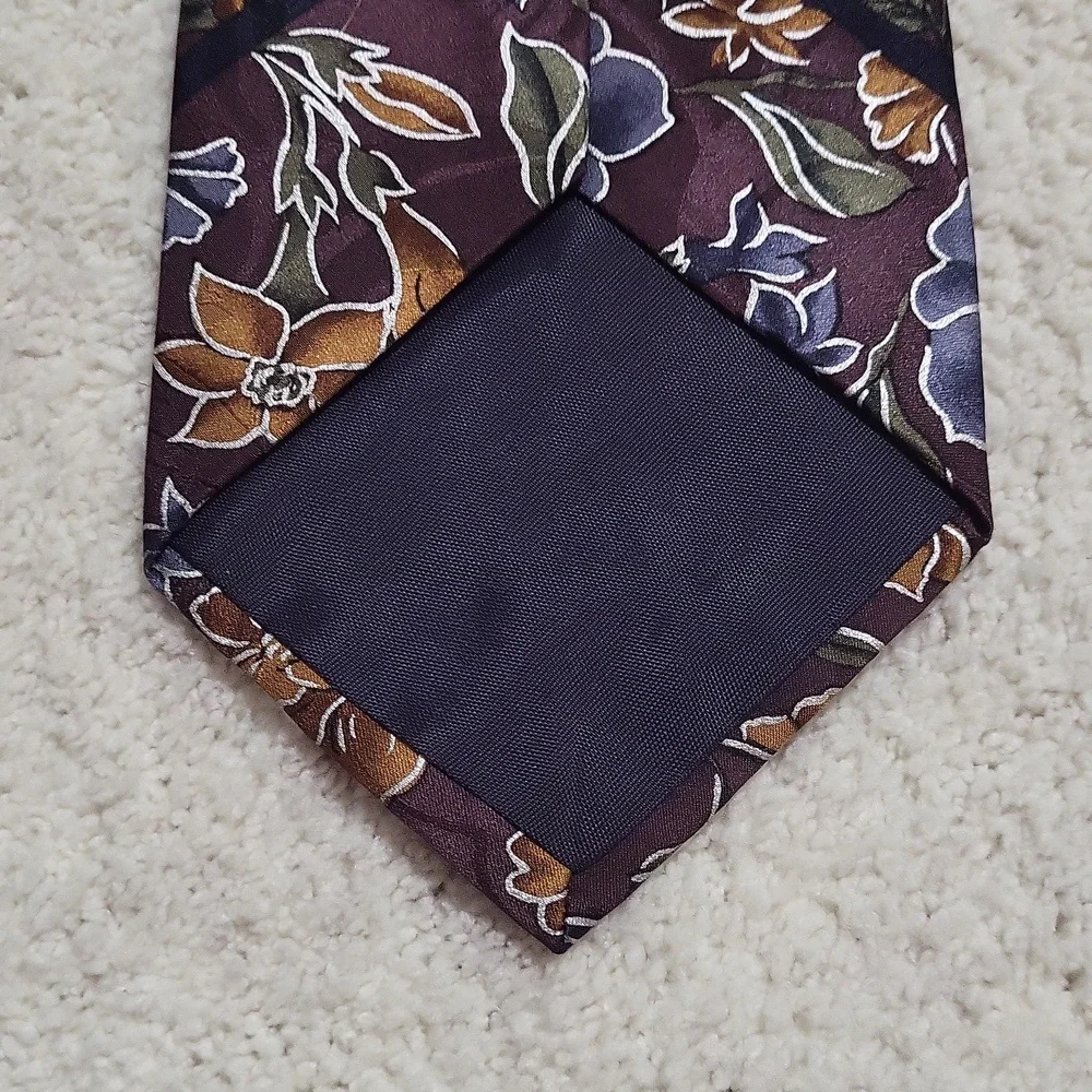 Vintage Deco Mode Silk Floral Neck Tie